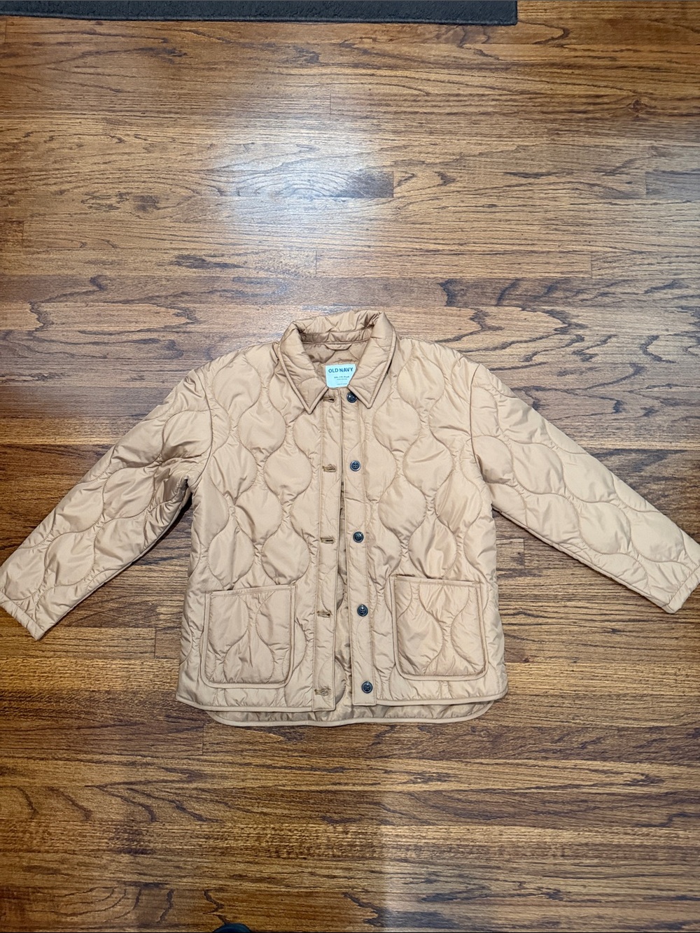 Old Navy Kids Quilted Beige Puffer Jacket